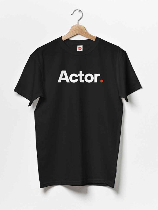 Actor - Minimalist Black Cotton T-Shirt