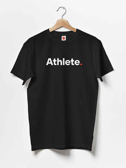 Athlete - Minimalist Black Cotton T-Shirt