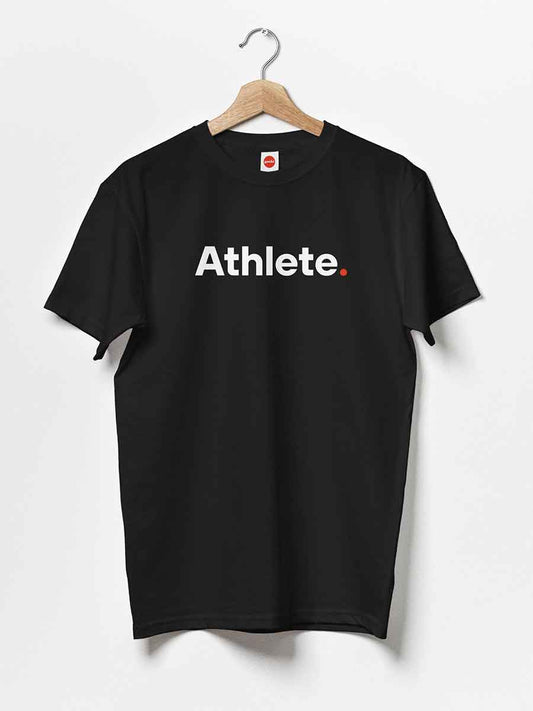 Athlete - Minimalist Black Cotton T-Shirt