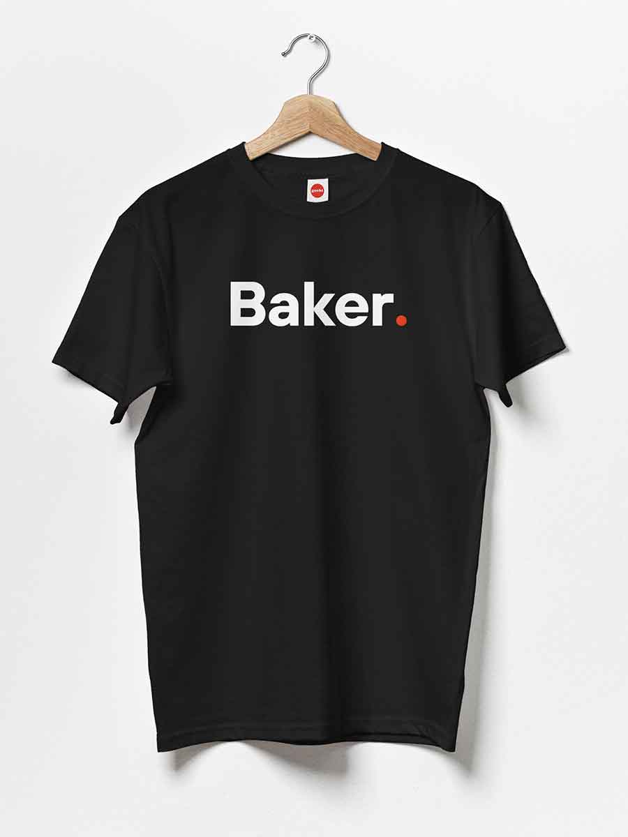 Baker - Minimalist Black Cotton T-Shirt