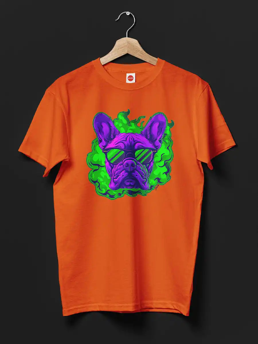 Cool Dog - Men's Orange Cotton T-Shirt