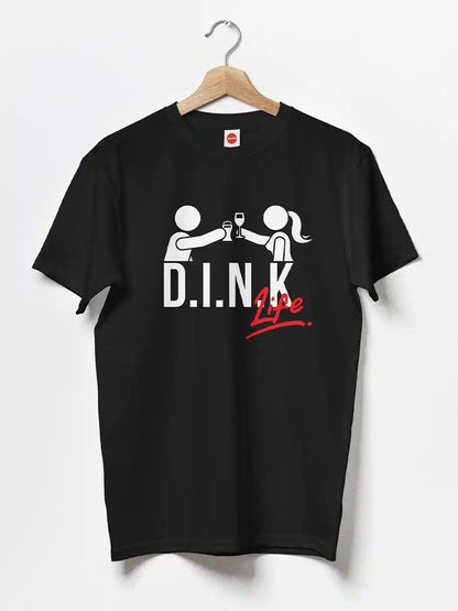 DINK Life - Men's Black Cotton T-Shirt