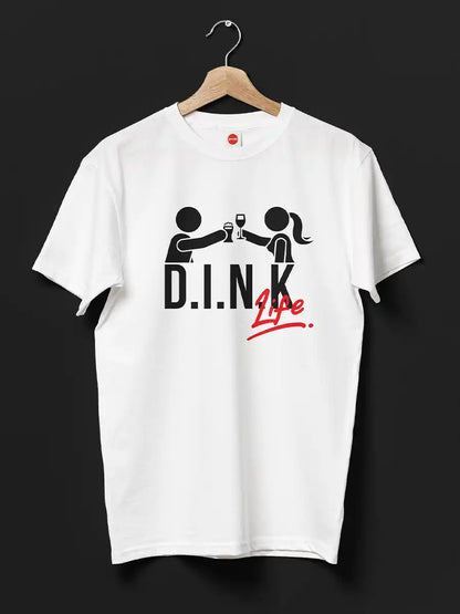 DINK Life - Men's White Cotton T-Shirt