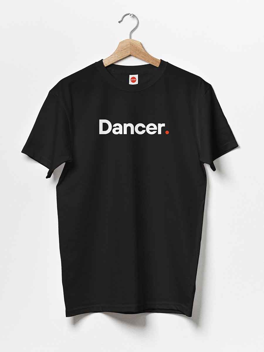 Dancer - Minimalist Black Cotton T-Shirt