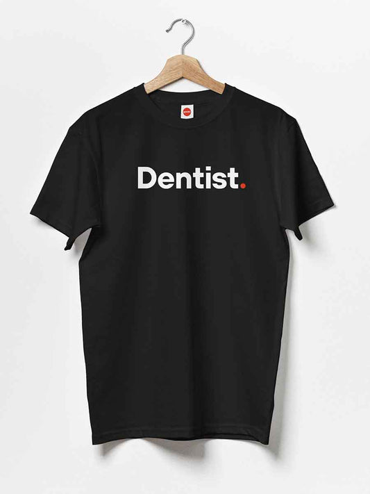 Dentist - Minimalist Black Cotton T-Shirt