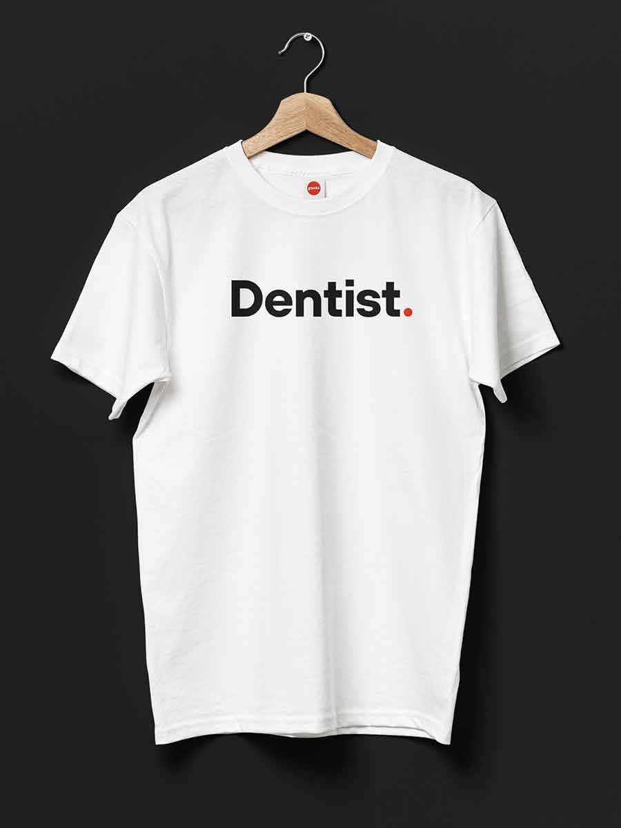 Dentist - Minimalist White Cotton T-Shirt