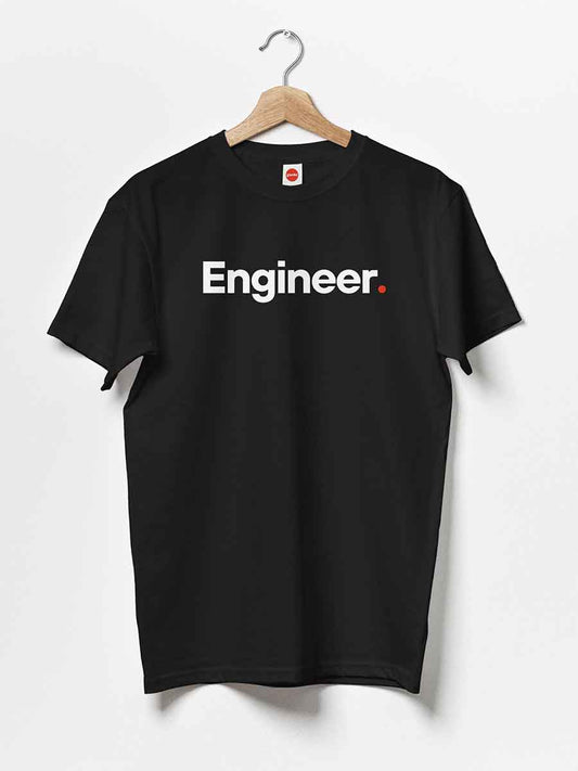 Engineer - Minimalist Black Cotton T-Shirt