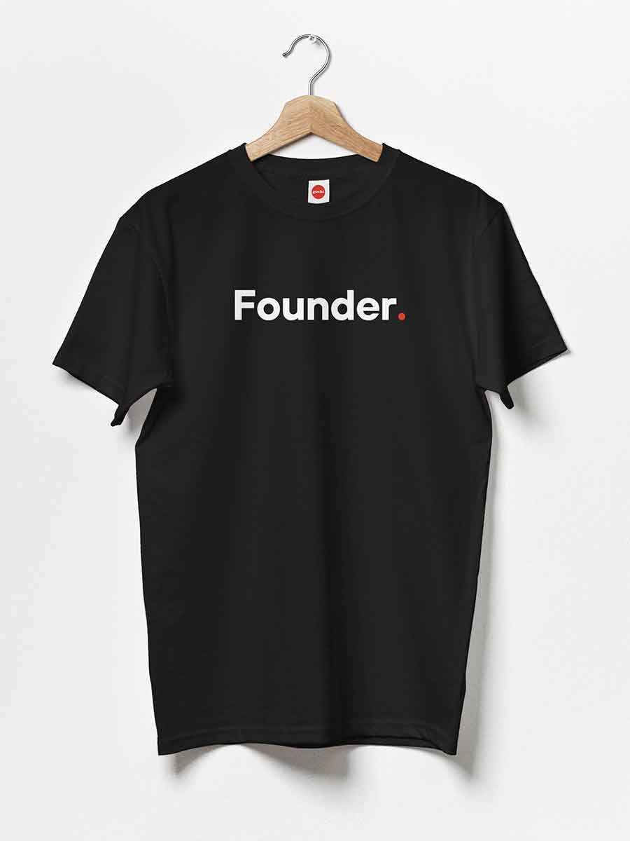 Founder - Minimalist Black Cotton T-Shirt