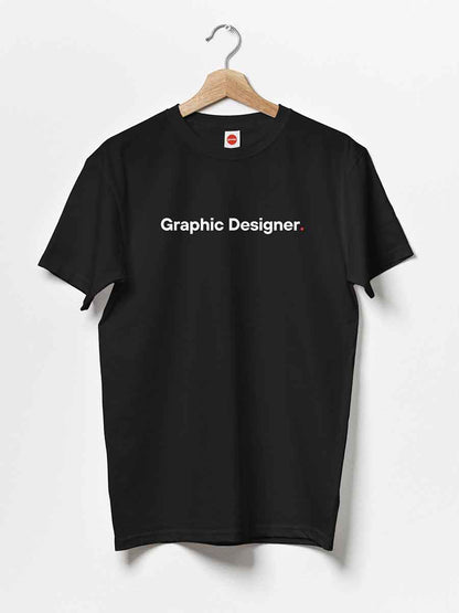 Graphic Designer - Minimalist Black Cotton T-Shirt
