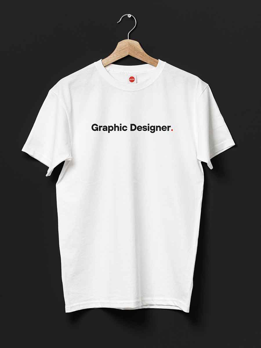 Graphic Designer - Minimalist White Cotton T-Shirt