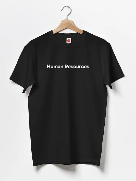 Human Resources - Black - Minimalist Men's Cotton T-Shirt