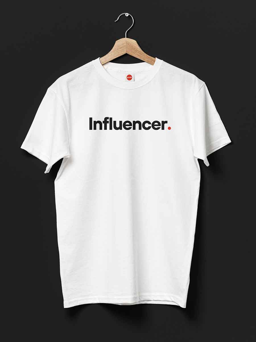 Influencer - Minimalist White Cotton T-Shirt