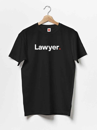 Lawyer - Minimalist Black Cotton T-Shirt