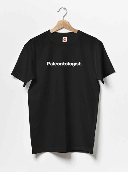 Paleontologist - Minimal Black Cotton T-Shirt