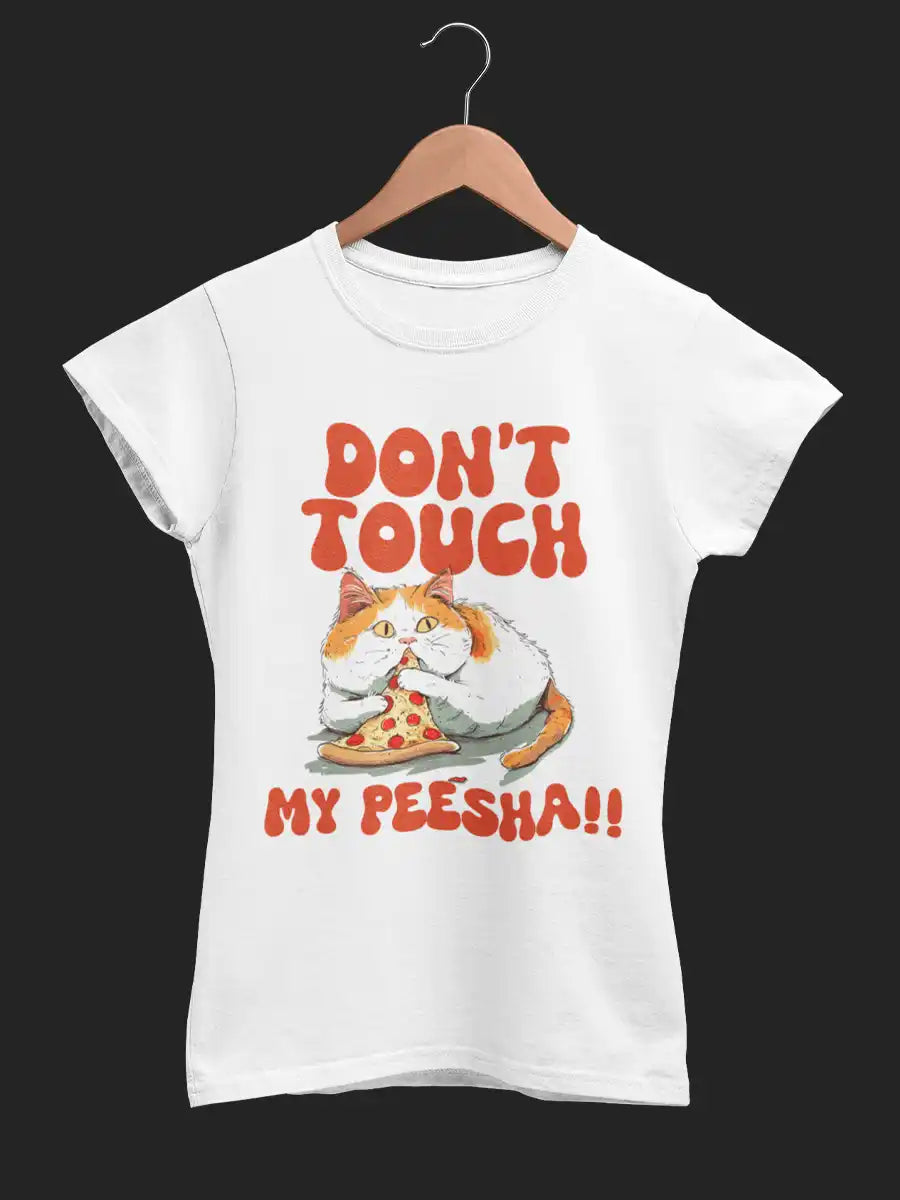 Pizza cat - White Cotton Women's T-Shirt