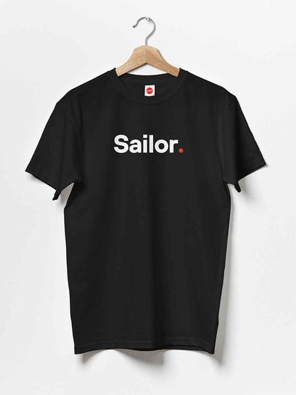 Sailor - Minimalist Black Cotton T-Shirt