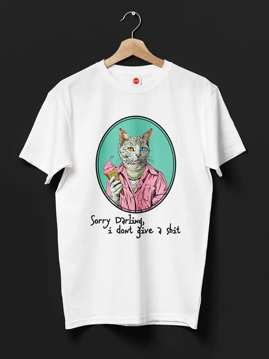 Sorry Darling - White - Men's Cotton T-Shirt