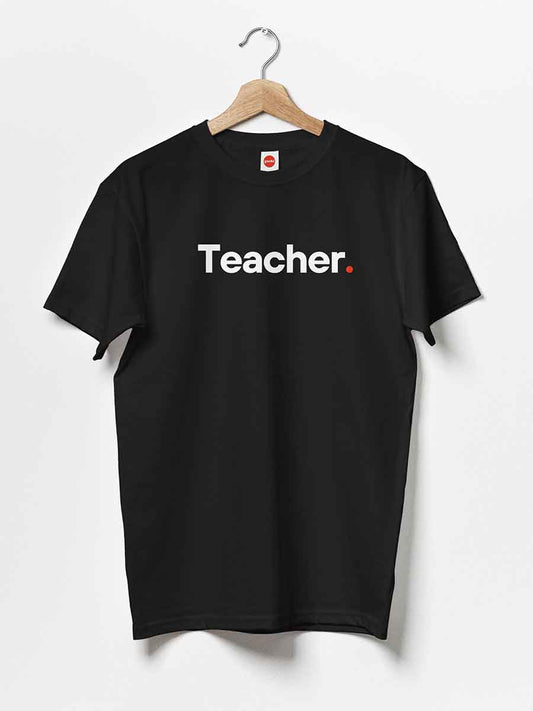 Teacher - Minimalist Black Cotton T-Shirt