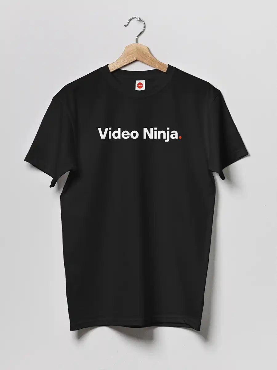 Video Ninja - Black - Men's Cotton T-Shirt