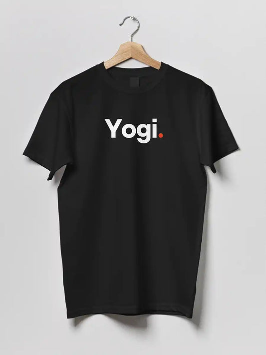 Yogi - Minimalist Black Cotton T-Shirt