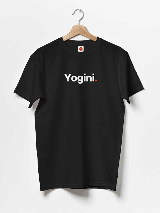 Yogini - Minimalist Black Cotton T-Shirt