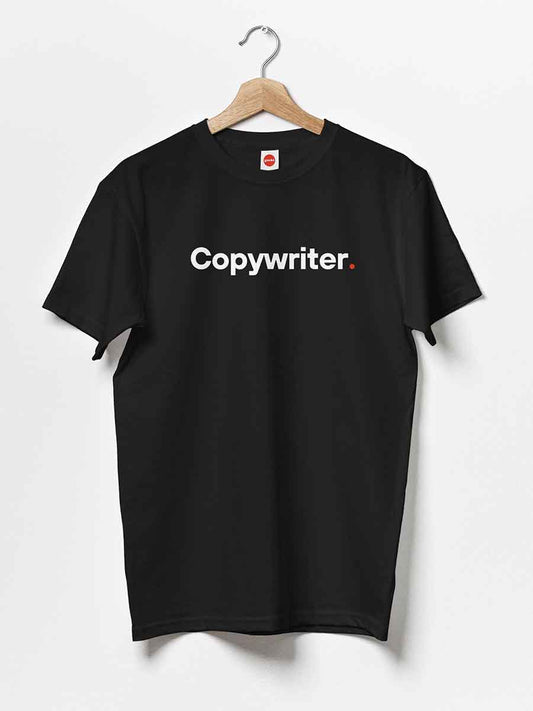 Copywriter - Minimalist Black Cotton T-Shirt
