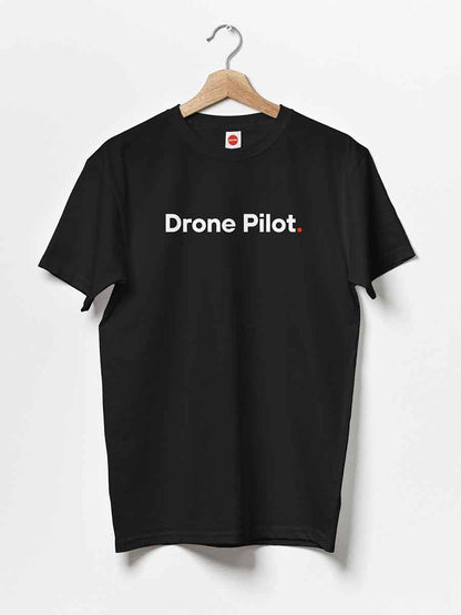Drone Pilot - Minimalist Black Cotton T-Shirt