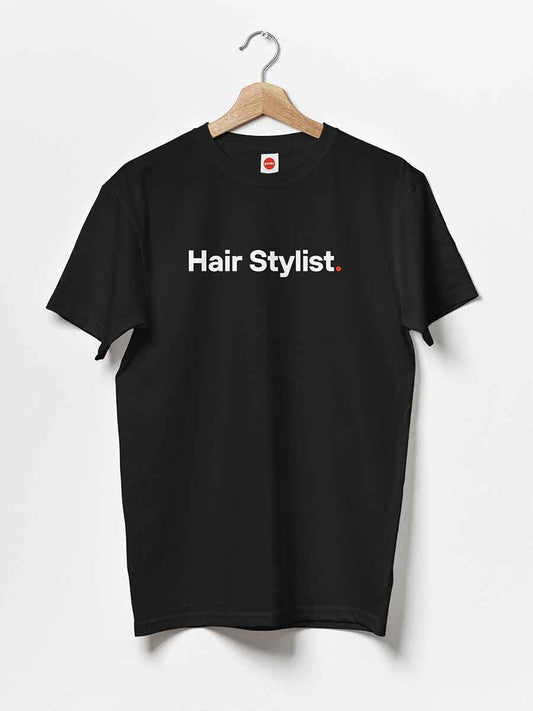 Hair Stylist - Minimalist Black Cotton T-Shirt