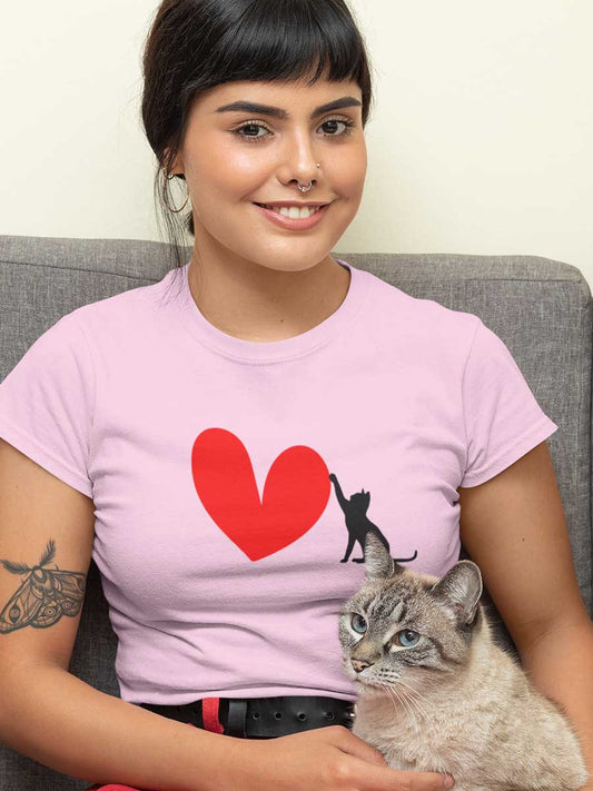 Cat Heart - Women's Cotton T-Shirt