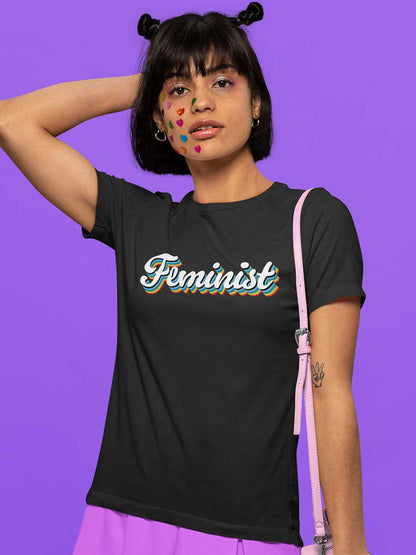 Feminist Retro - Women's Cotton T-Shirt